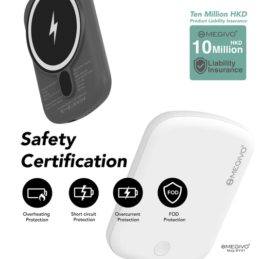 Mag-BV01 Ultra-Thin 5,000mAh 19Wh Magnetic Wireless Power Bank