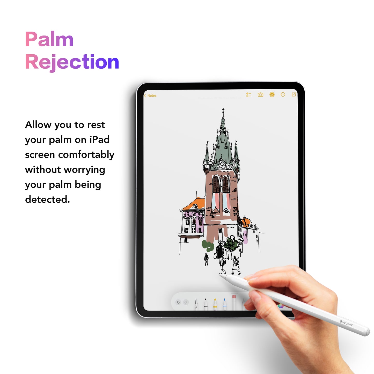 Smart Pencil 2.0 For iPad | Magnetic Active Stylus Pen