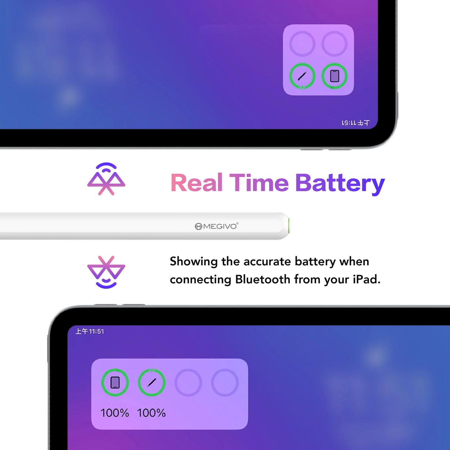 Smart Pencil 2.0 For iPad | Magnetic Active Stylus Pen