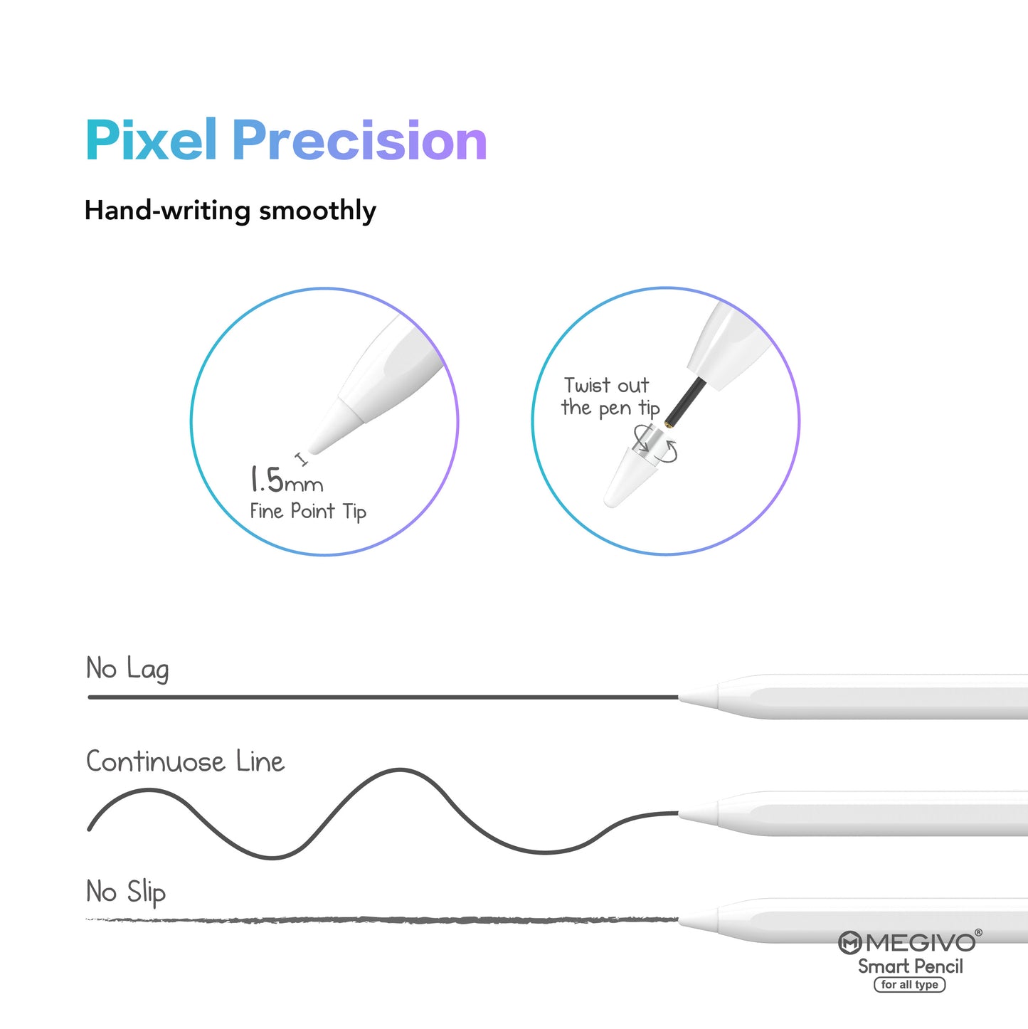 Smart Pencil for all type | Magnetic Active Touch Screen Stylus Pen