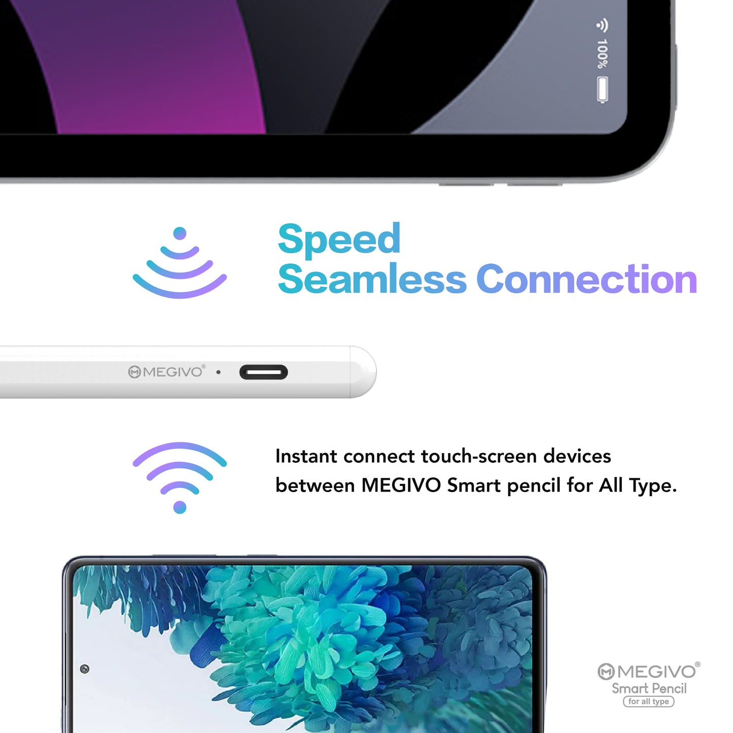 Smart Pencil for all type | Magnetic Active Touch Screen Stylus Pen