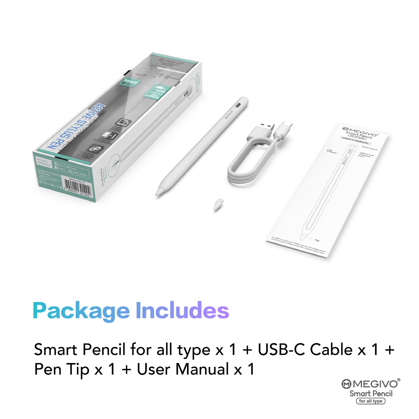 Smart Pencil for all type | Magnetic Active Touch Screen Stylus Pen