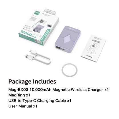 Mag-BX03 10,000mAh 磁吸無線充電器連支架