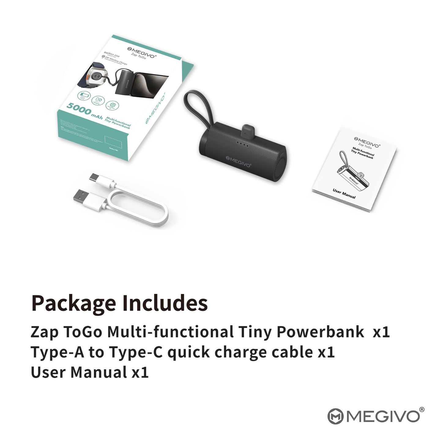 Zap ToGo 5,000mAh Multi-Functional Tiny Power Bank