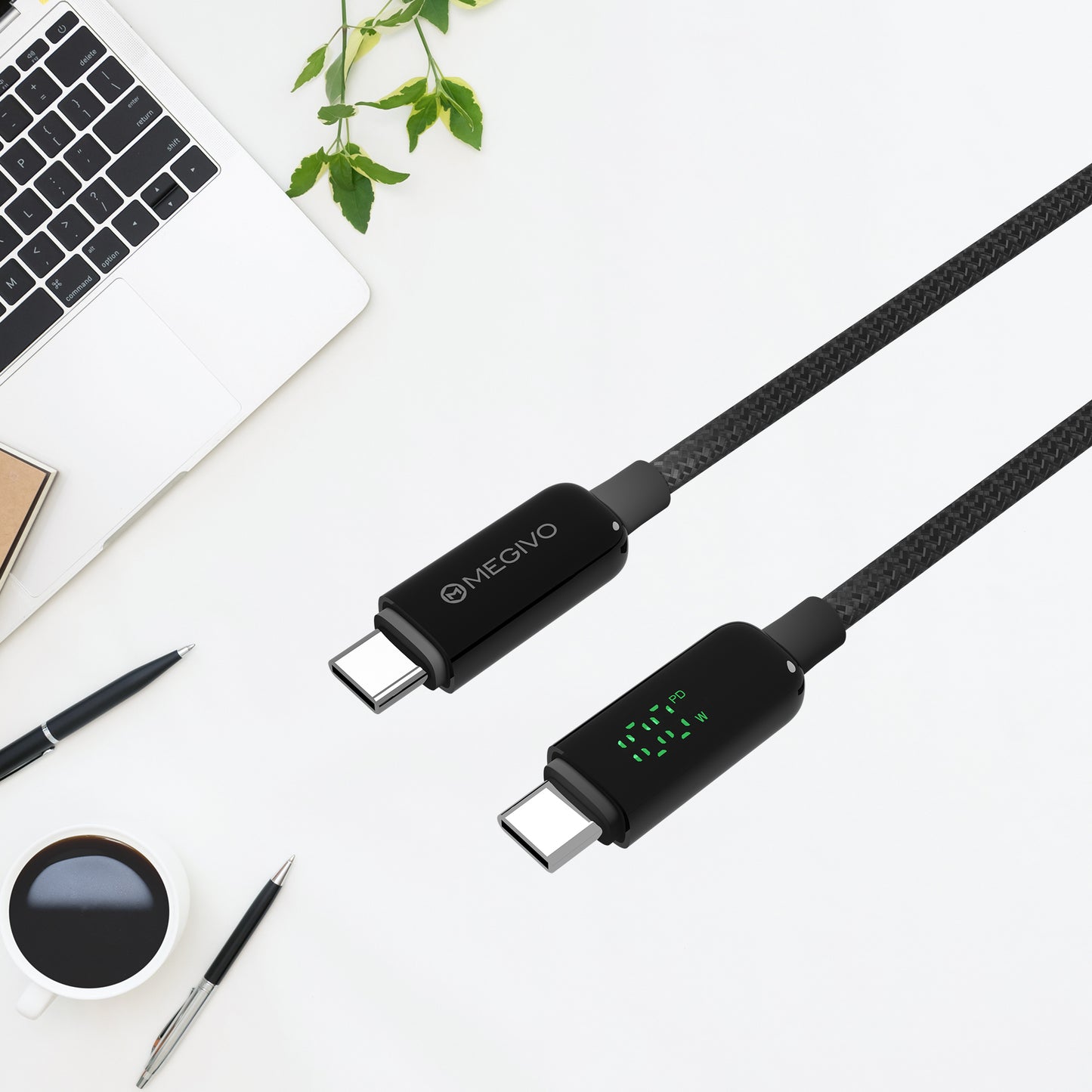 UltraJuice 100W Type C High Speed Numeric Display Charging Cable