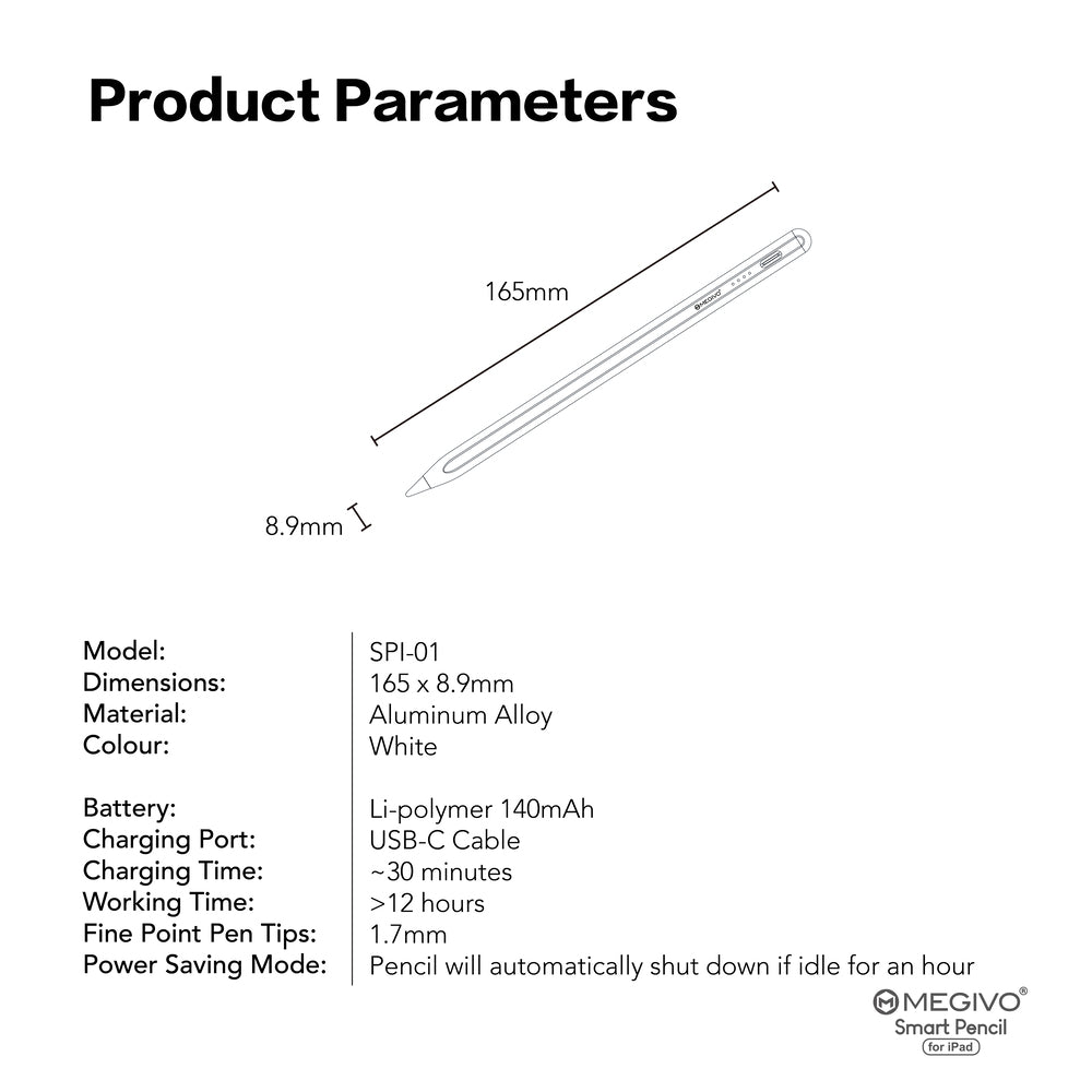 Smart Pencil for iPad | 主動式磁吸觸控筆