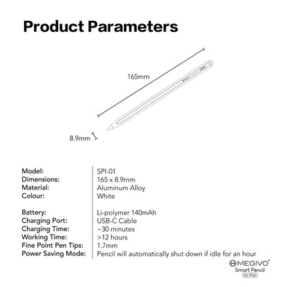 Smart Pencil for iPad | 主動式磁吸觸控筆